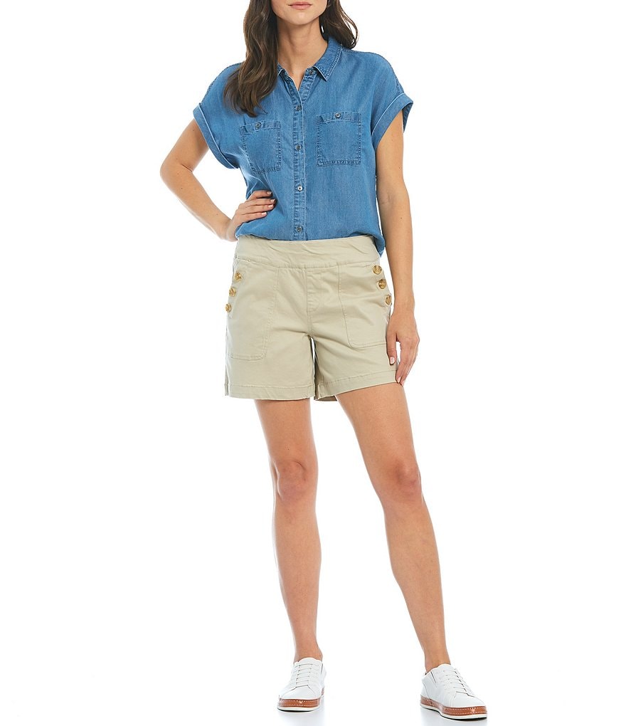 Westbound Button Pocket Detail Pull-On Shorts