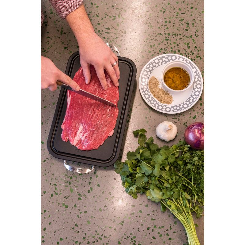 Char-Broil Grill Cookware Deep Dish Pan & Cutting Board - Silver/Black