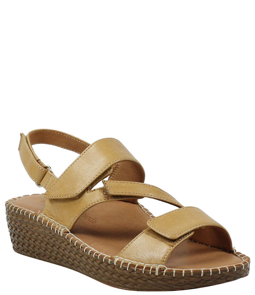 L'Amour Des Pieds Yamona Leather Wedge Sandals