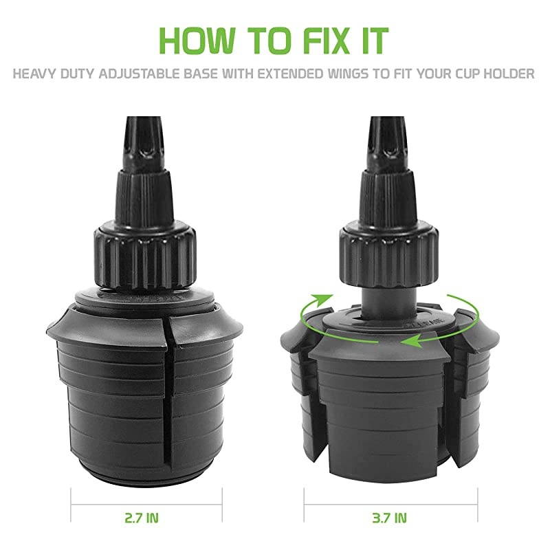 Universal Car Cup Holder Mount for Apple iPhone Xr Xs Max X 8 8 Plus 7+ Samsung Note 10 9 8 Galaxy S10 + S9 S9PLUS S8 S8 Plus LG G7 G6 V30 Q7+ Stylo 4 V35 Moto G6 X4 Extra Long GooseNeck