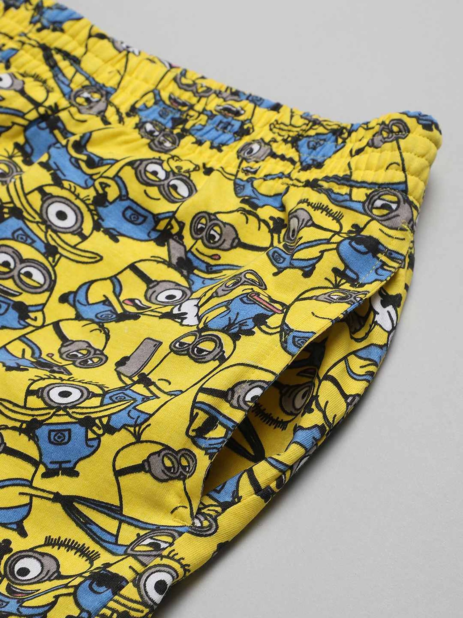 Free Authority Yellow Cotton Regular Fit Minions Printed Boxers