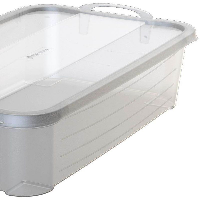 Life Story Clear Stackable Closet Storage Box, 55 Quart and 34 Quart (6 Pack)