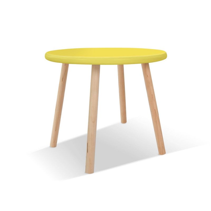 30" Peewee Round Kids' Table Maple/Yellow - Nico & Yeye
