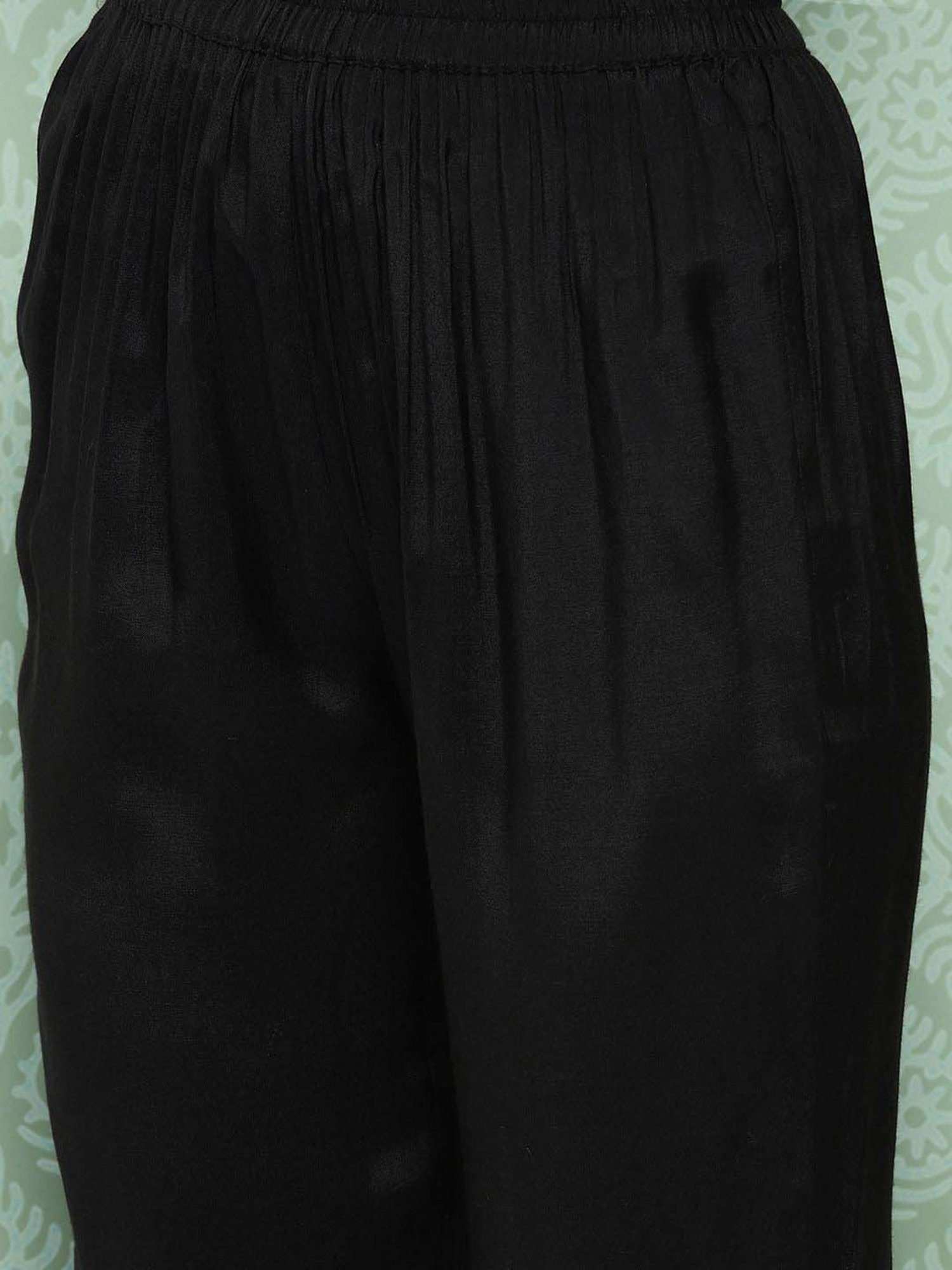 Libas Black Embroidered Kurta Pant Set With Dupatta