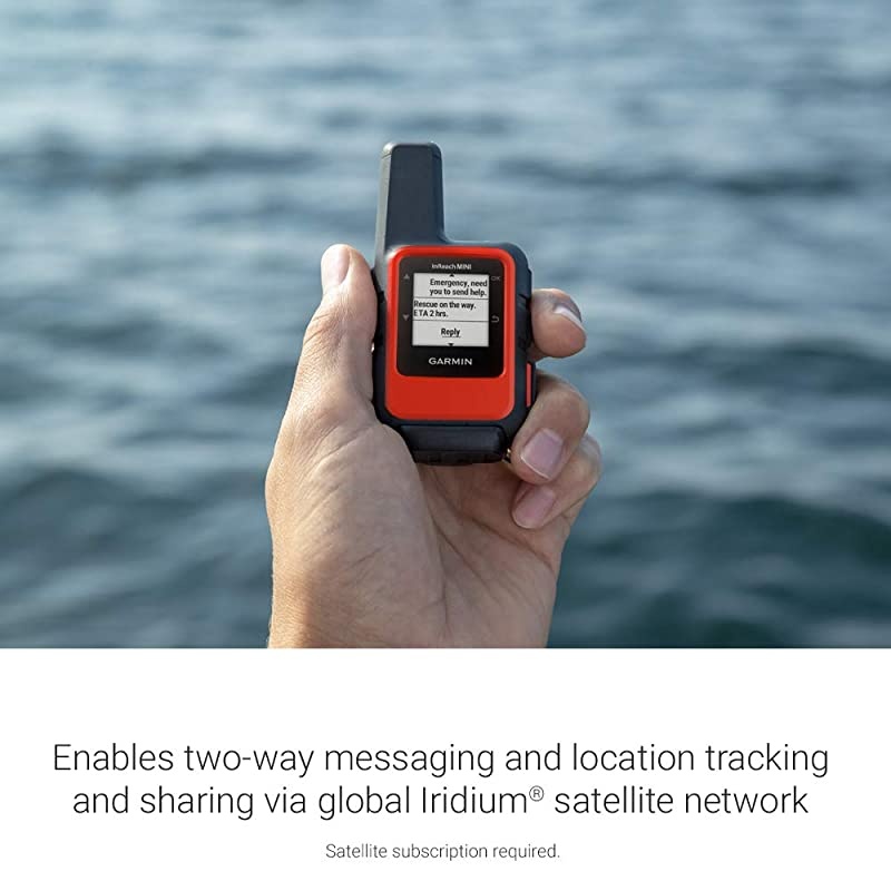 inReach Mini Marine Bundle, Lightweight and Compact Handheld Satellite Communicator with Screw Down Mount