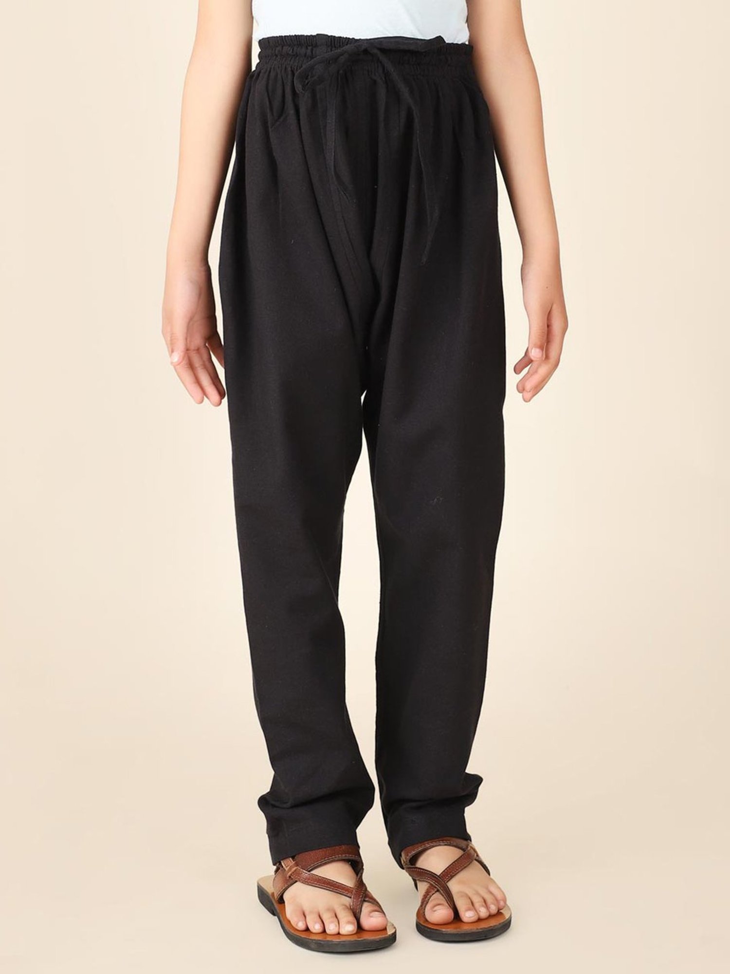 Juniors by Lifestyle Boys Beige Cotton Solid Woven Bottom