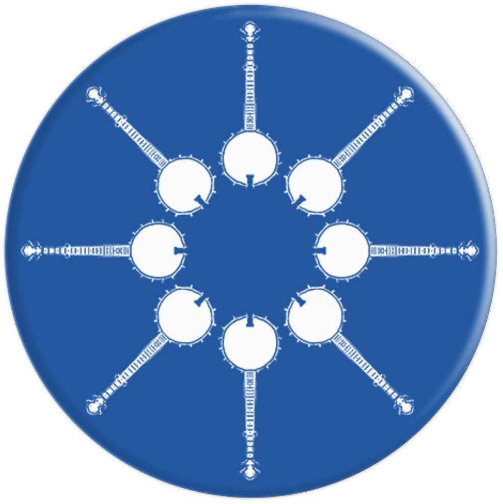 Banjo Mandala Mindfulness Folk & Bluegrass Graphic PopSockets Grip and Stand for Phones and Tablets