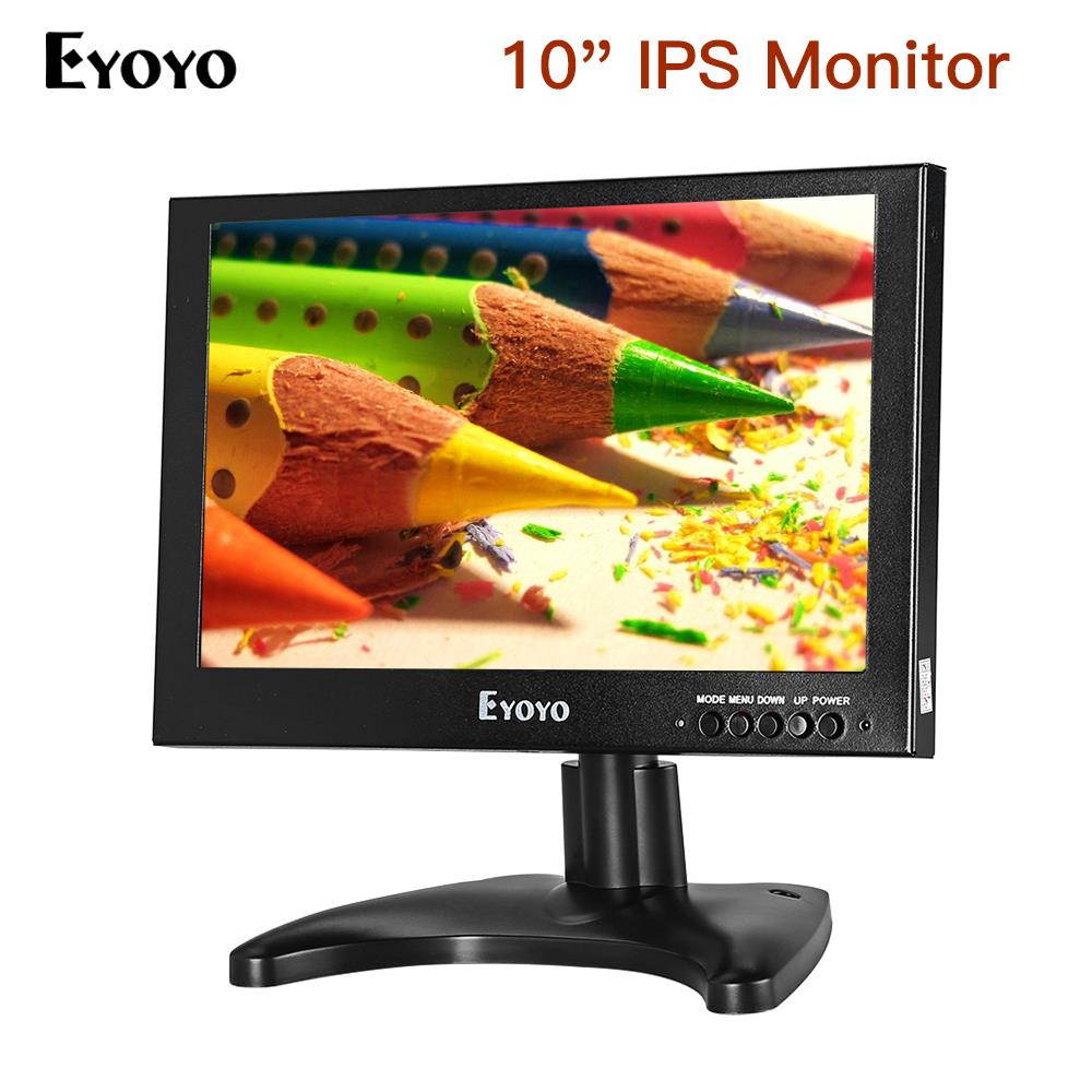 Eyoyo 10" Inch TFT LCD 1920x1200 Monitor With VGA/HDMI/BNC For Car FPV DVD PC