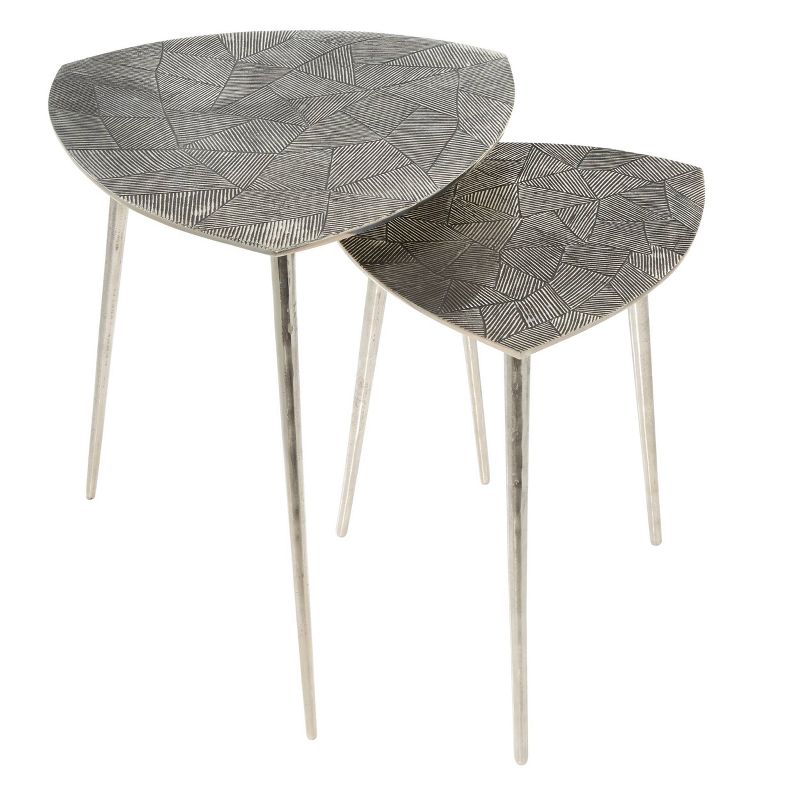 2pk Aluminum Patio Accent Table - Olivia & May