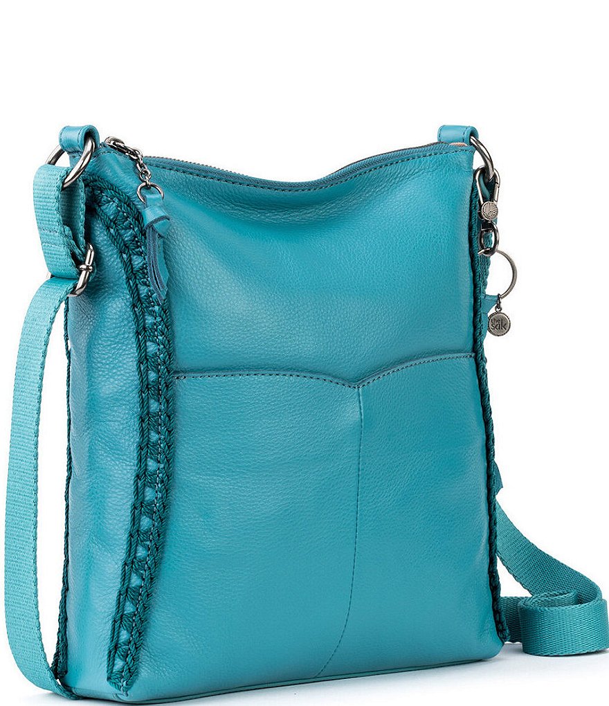 The Sak Lucia Leather Hand-Crochet Crossbody Bag