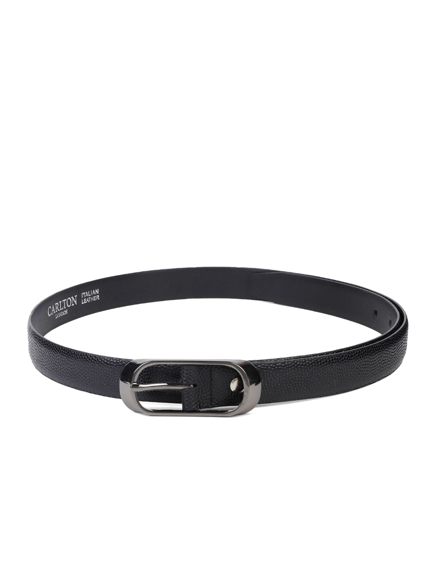 Carlton London Black Textured Formal Belt for Women