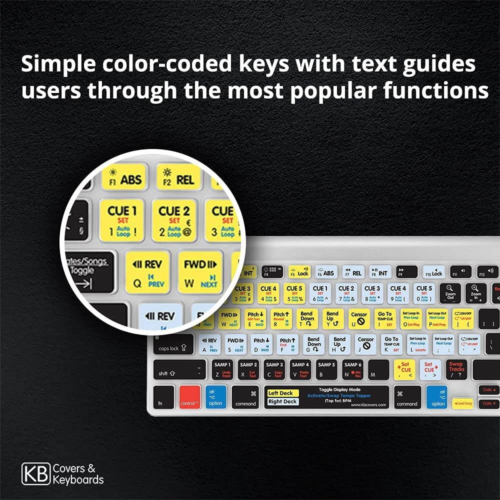 KB Covers Serato DJ & Scratch Live Keyboard Cover Compatible with 13  MacBook Air, MacBook & MacBook Pro | Dust Water & Dirt Resistant Silicone Skins