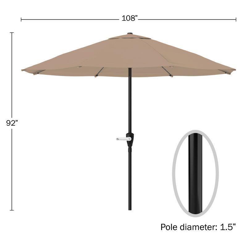 9' x 5' Rectangular Double Top Patio Outdoor Market Umbrella Emerald Green - Crestlive Products