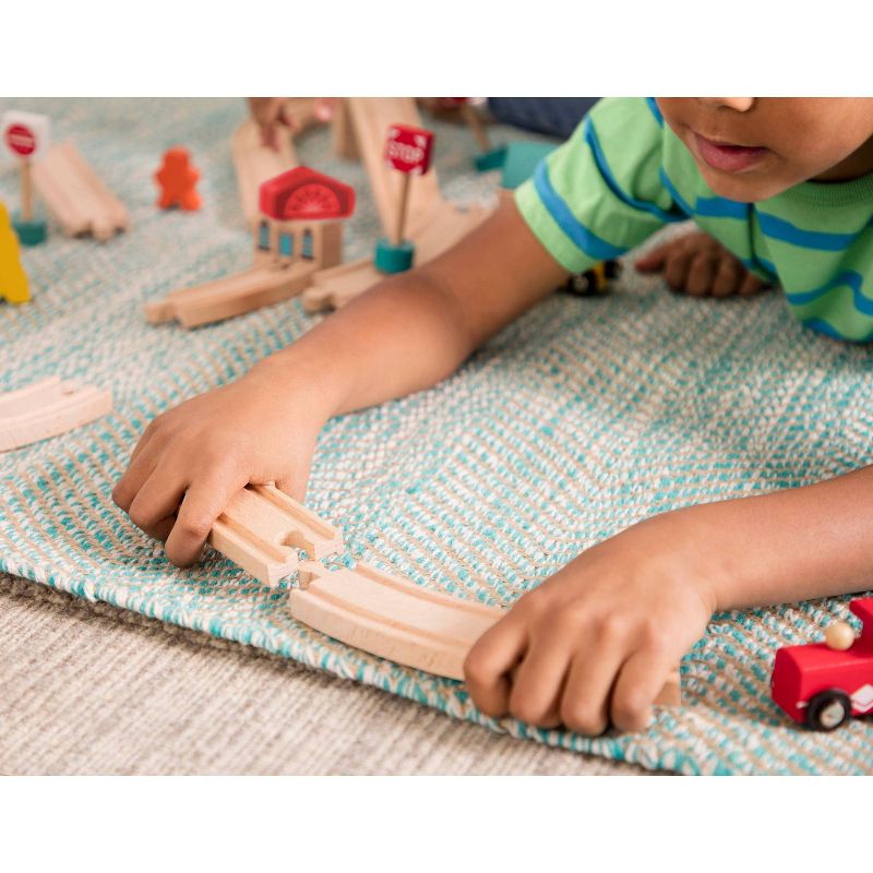 B. toys Wooden Train Set - Wood & Wheels