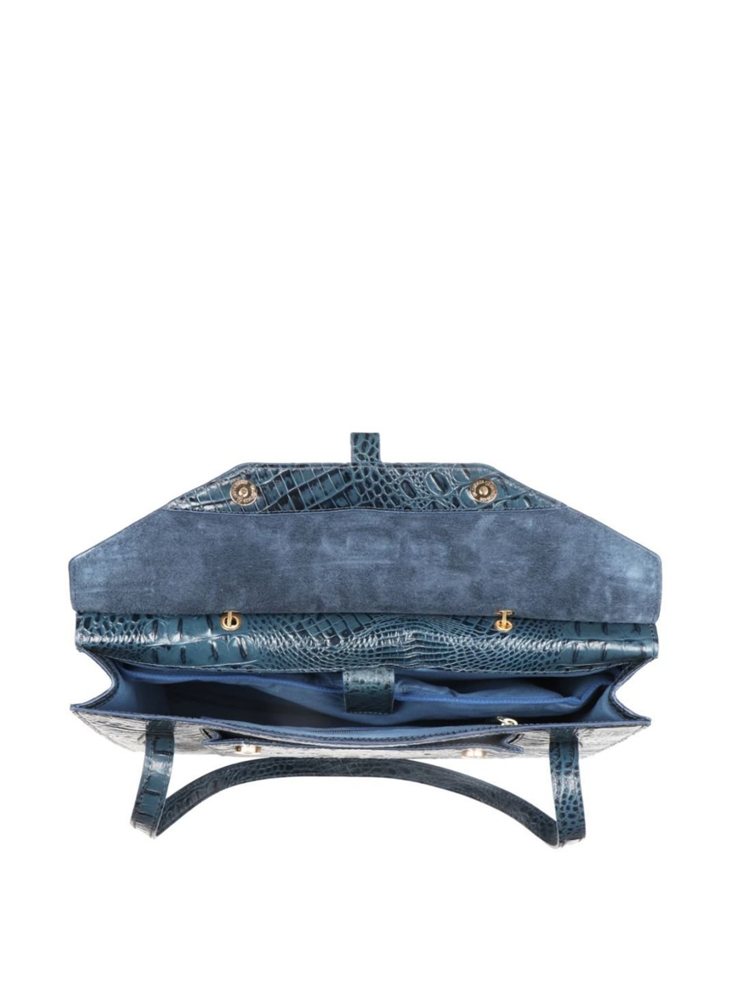 Hidesign Palo Alto Psadena Blue Textured Large Tote Handbag