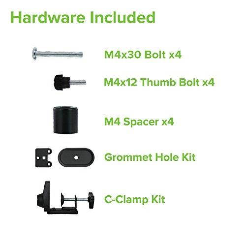 NavePoint Fully Adjustable Gas Spring C-Clamp LCD Monitor Sit-Stand Desk Mount up to 27"