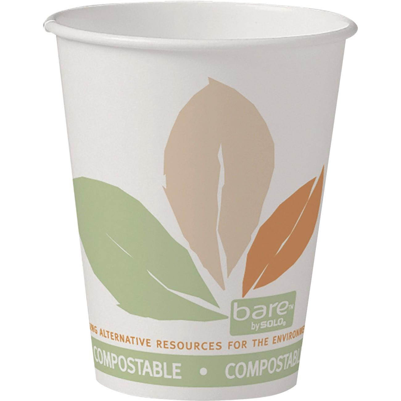 Solo Bare Eco-Forward SS PLA Paper Hot Cups