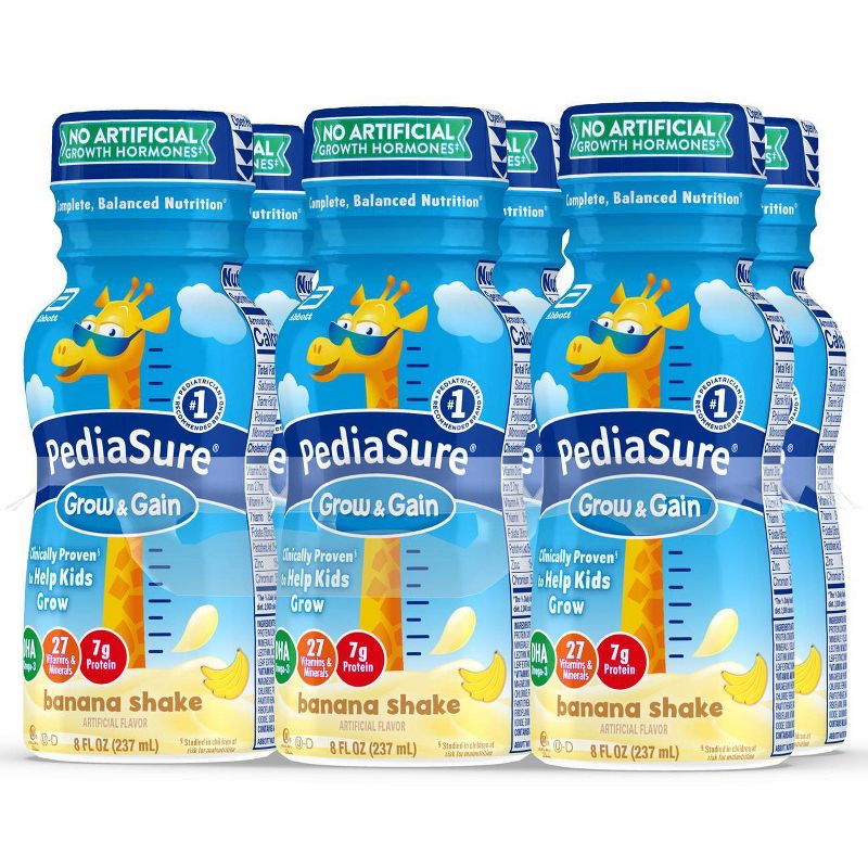 PediaSure Grow  Gain Kids Nutritional Banana Shake - 6pk/48 fl oz