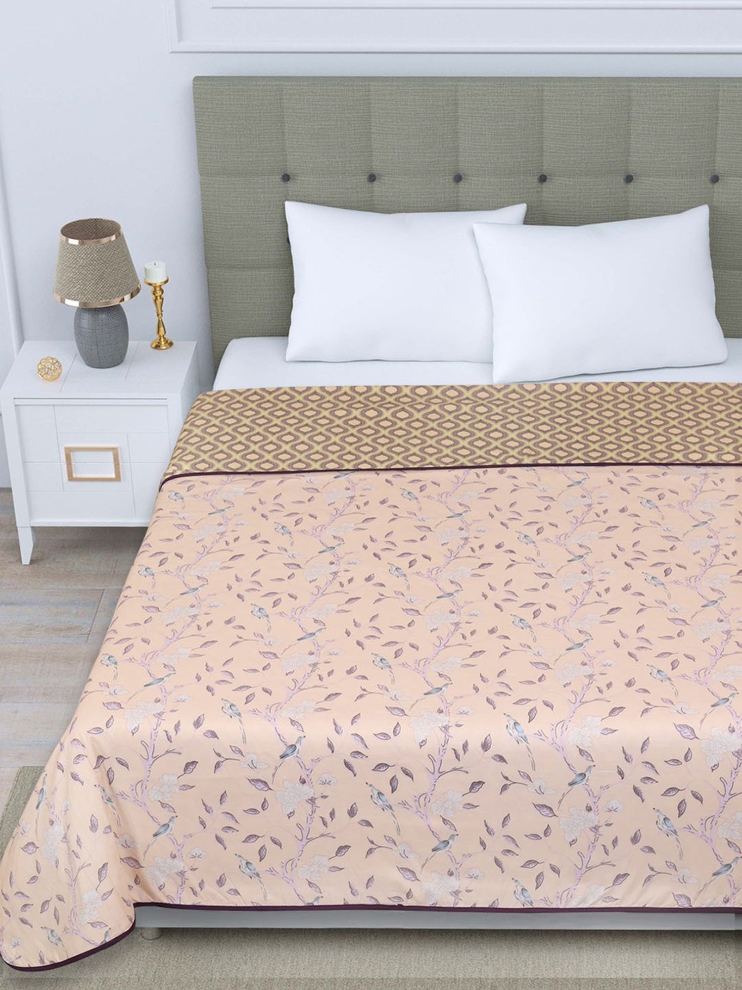 Romee Multi Cotton Floral Blankets Quilts and Dohars