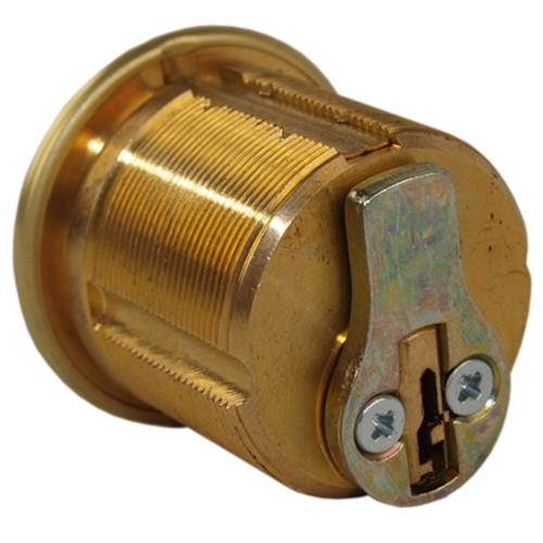 Ilco 7205YA1-03 Polished Brass US3 Solid Brass Replacement 1-1/4" Mortise Cylinder Lock With Yale YA1 Keyway
