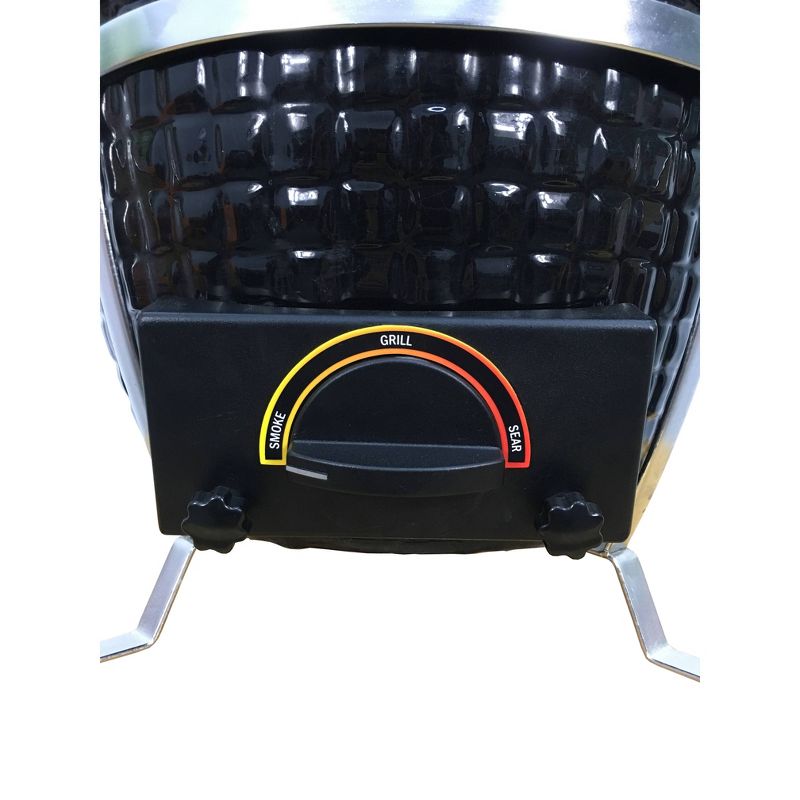 Vision I-CON 101 Electric and Charcoal Kamado Grill - Black