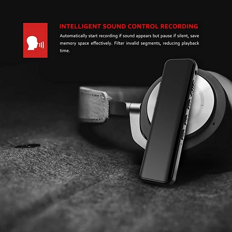 Digital Voice Recorder 8GB Mini Dictaphone with Voice Activated Recorder for Lectures Meetings Interviews MP3 Music Recording Playback, Built-in Microphone, Rechargeable Batteries (X5-A)