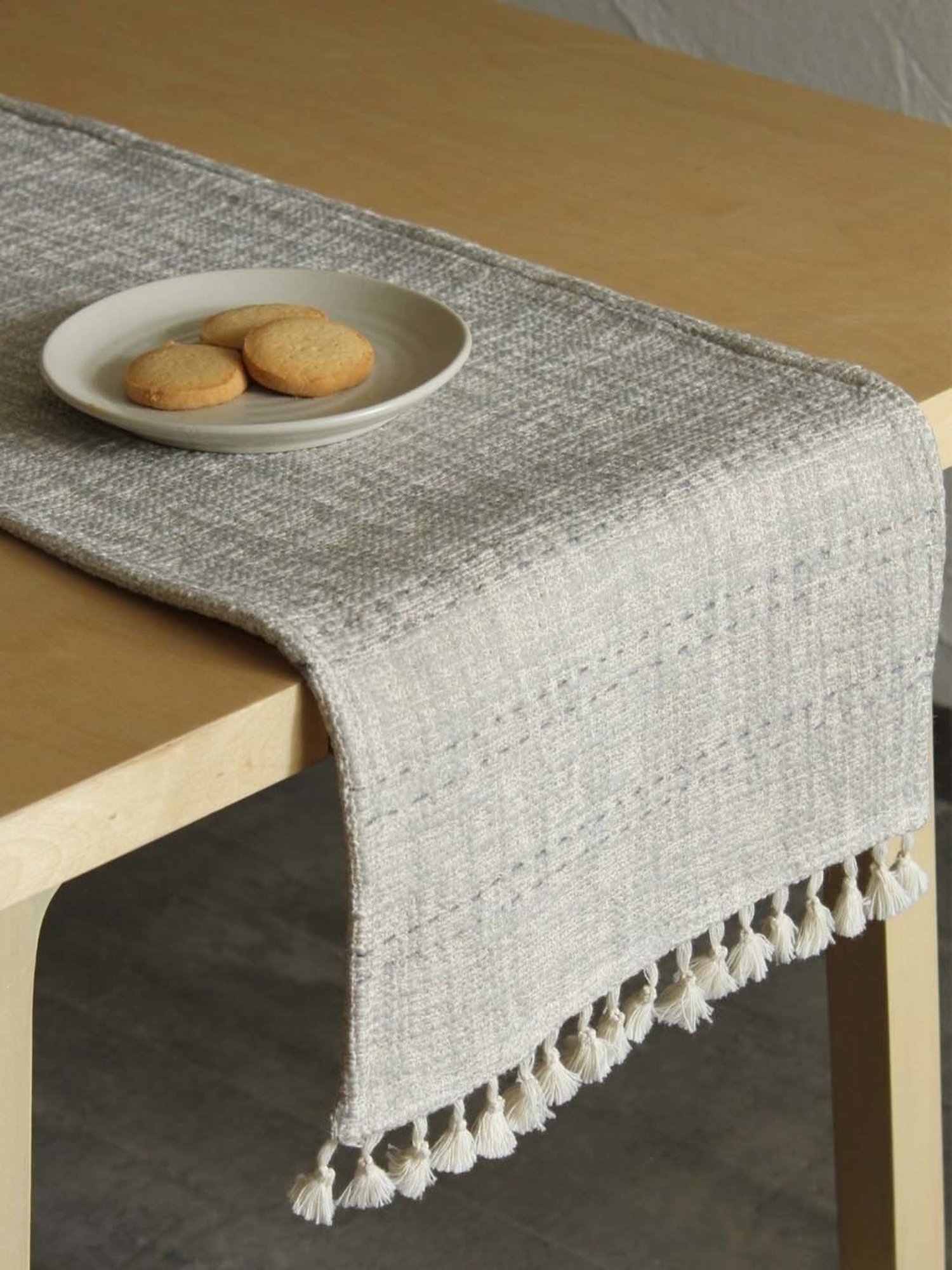 House This Arabian Sea Grey Cotton Runner