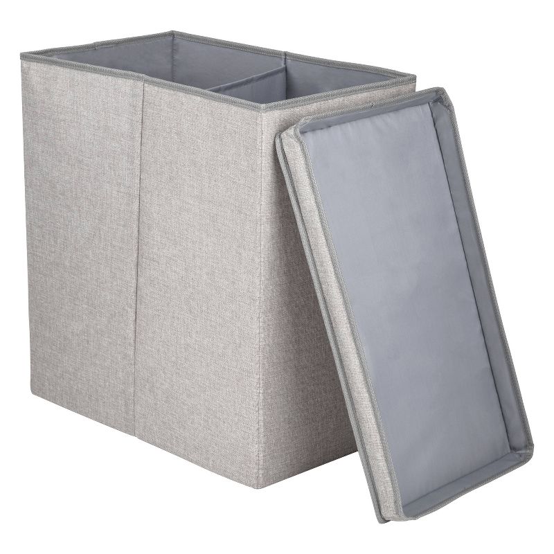 Greenway Collapsible Double Sorter Laundry Hamper Gray