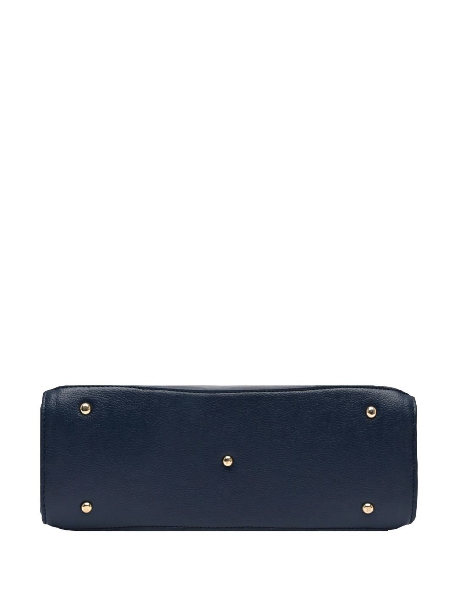 Horra Blue Solid Medium Handbag