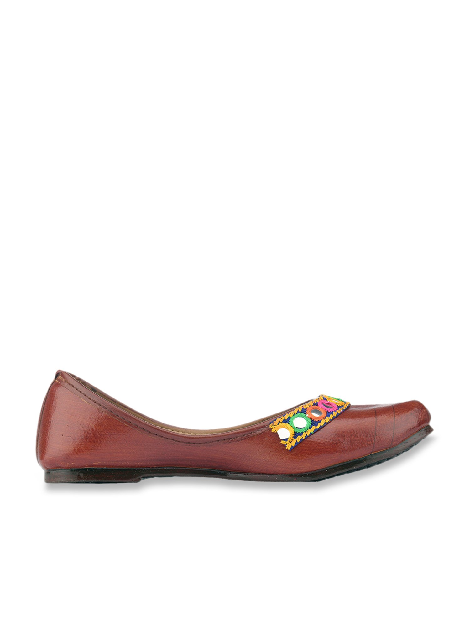 Desi Colour Women's Brown Ethnic Juttis