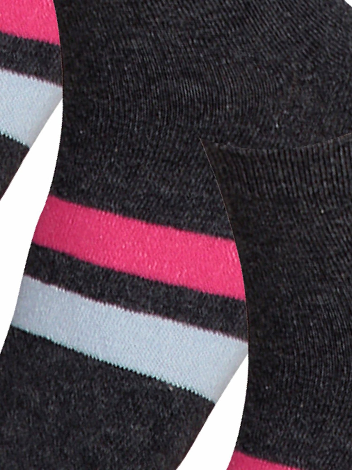 Bodycare Grey Cotton Textured Socks (Pack Of 3)