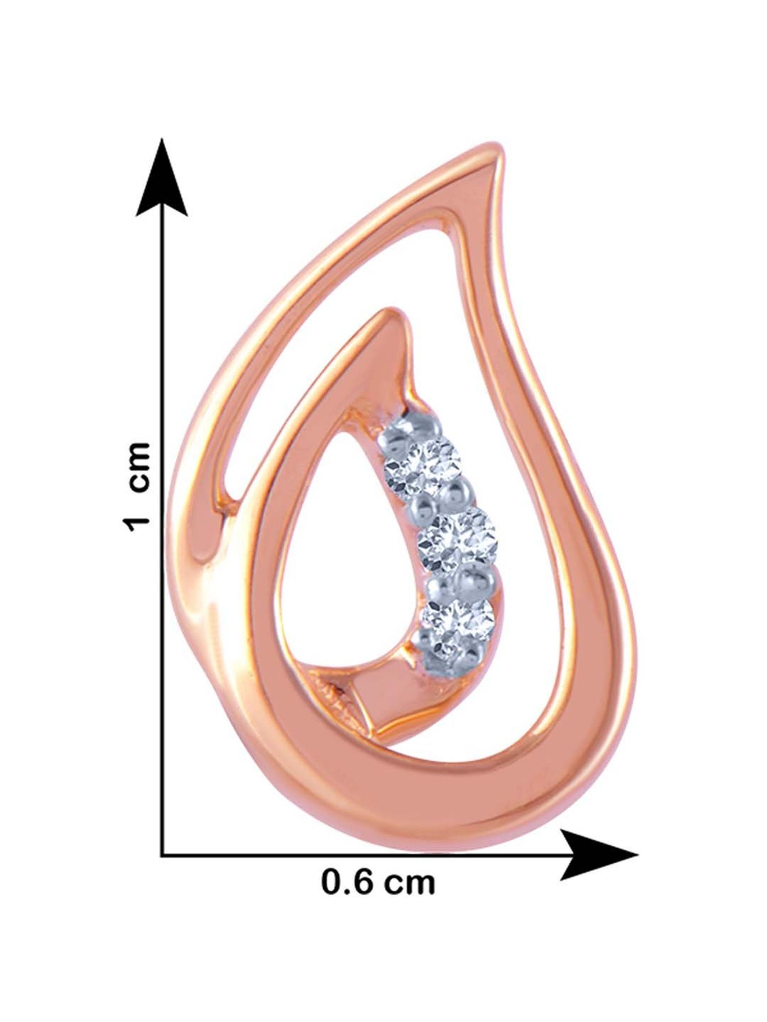 P.C. Chandra Jewellers 14 kt Gold & Diamond Earrings