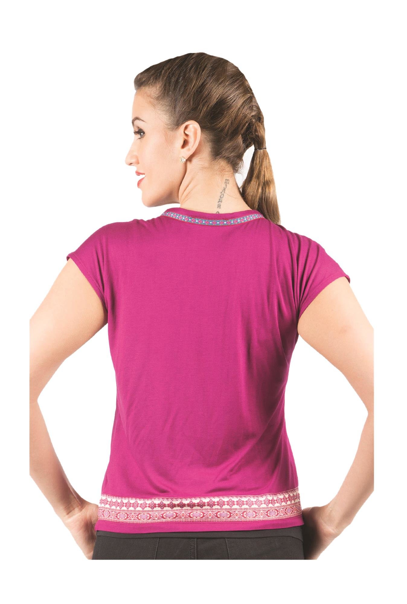 Fusion Beats Purple Embroidered Shrug