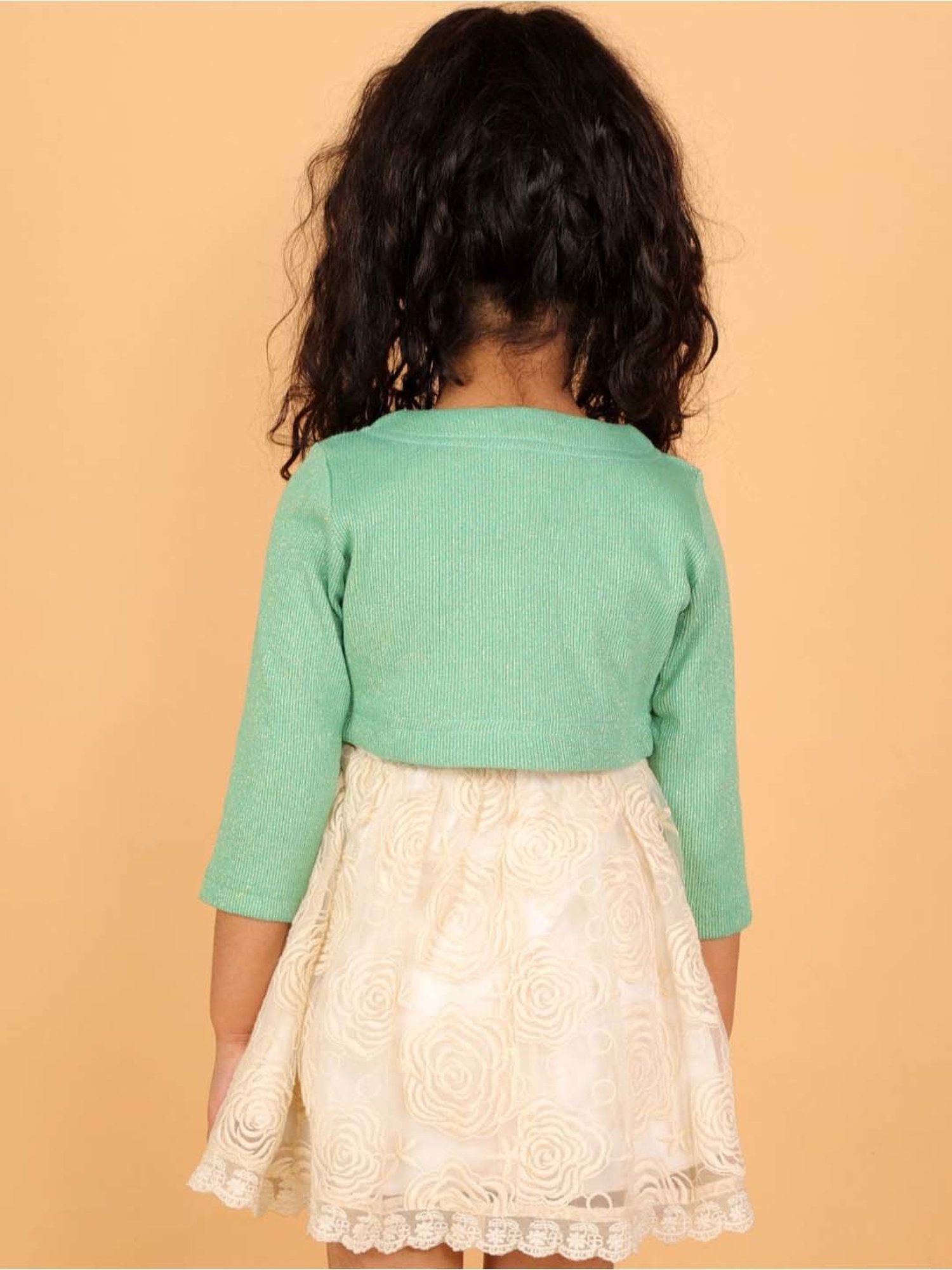 KidsDew Green Regular Fit Shrug