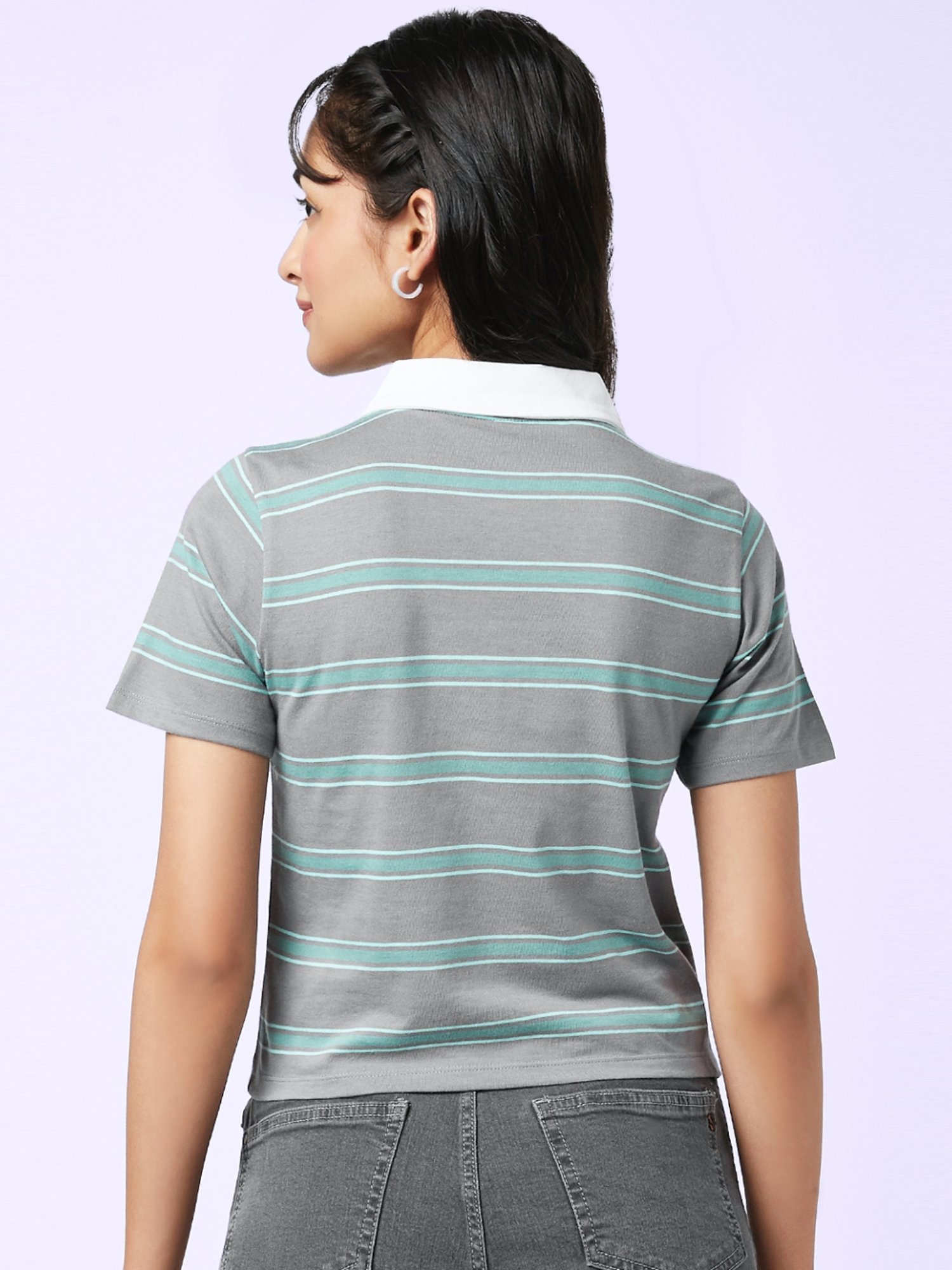 YU by Pantaloons Grey Cotton Printed T-Shirt