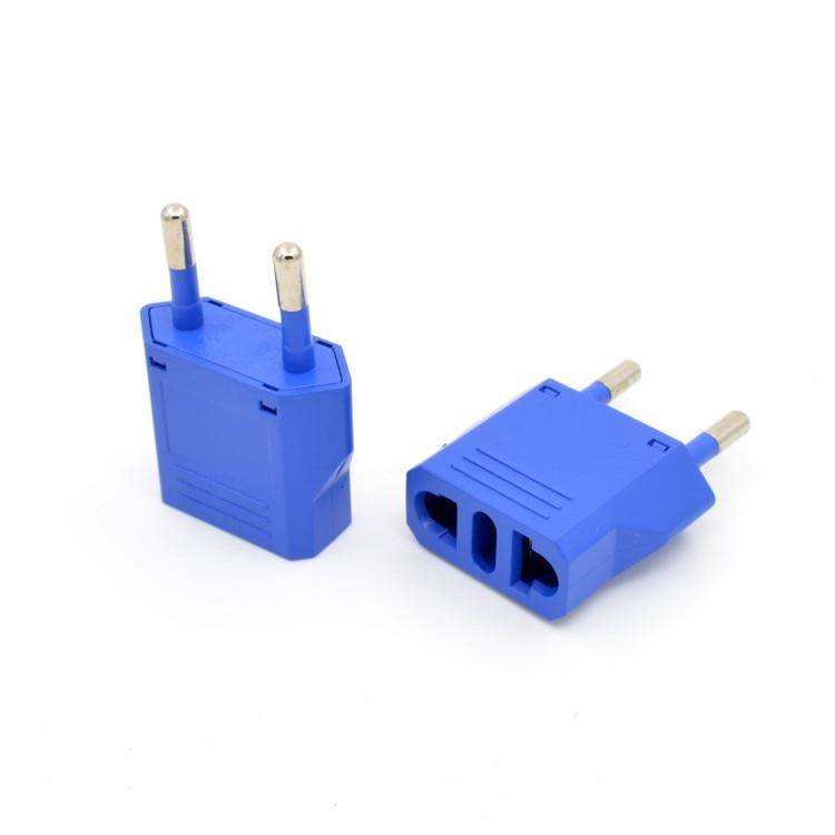 1 pcs US To EU 4.0mm Plug Adapter  American To Euro Europe European Travel Power Adapter AC Converter Electrical Outlet Socket