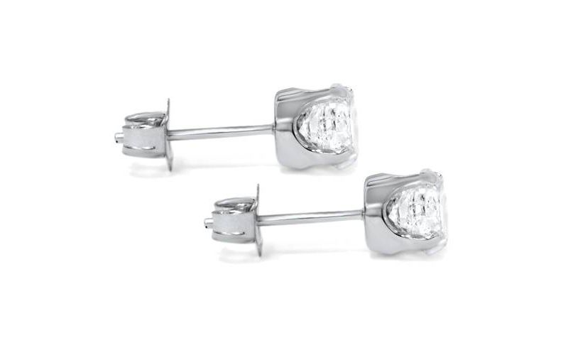 Pompeii3 1 1/2 cttw Diamond Studs 14K White Gold IGI Certified Earrings