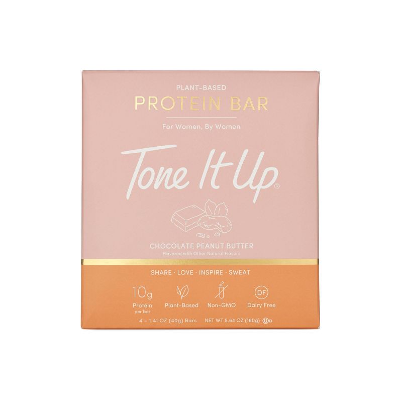 Tone It Up Plant-Based Chocolate Peanut Butter Bar - 4ct