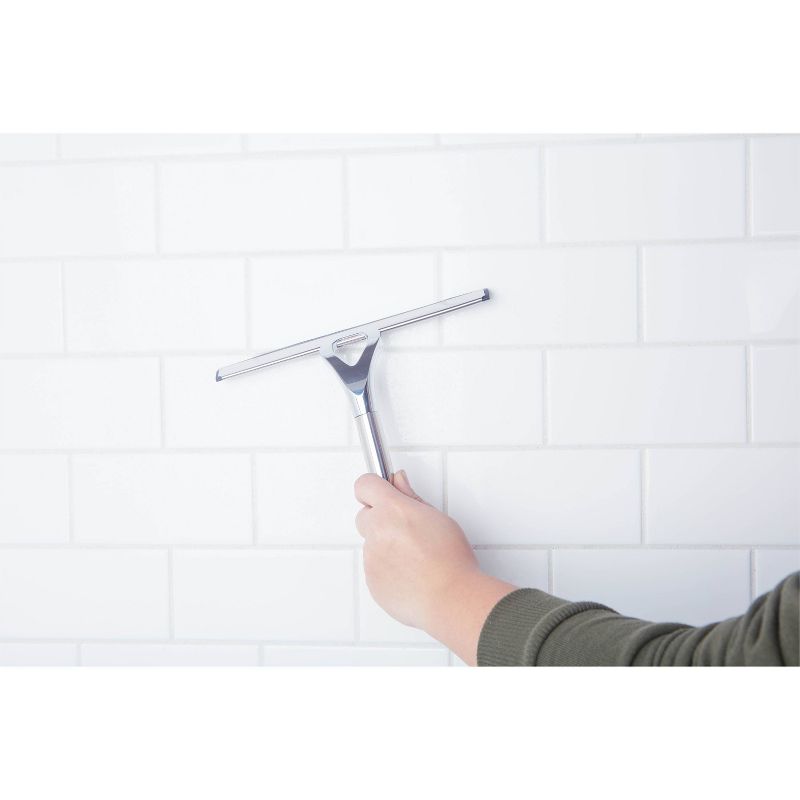 3M Squeegee Zinc Alloy Head with Hanging Hook Chrome - Bath Bliss