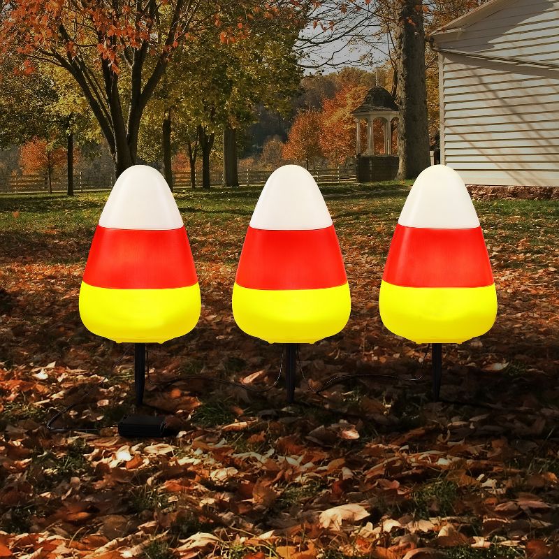 Mr. Christmas Candy Corn LED Pathway Stakes - 13"