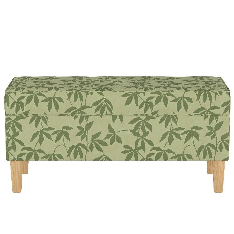 Storage Bench Lyanna Floral Sage Tonal - Skyline Furniture