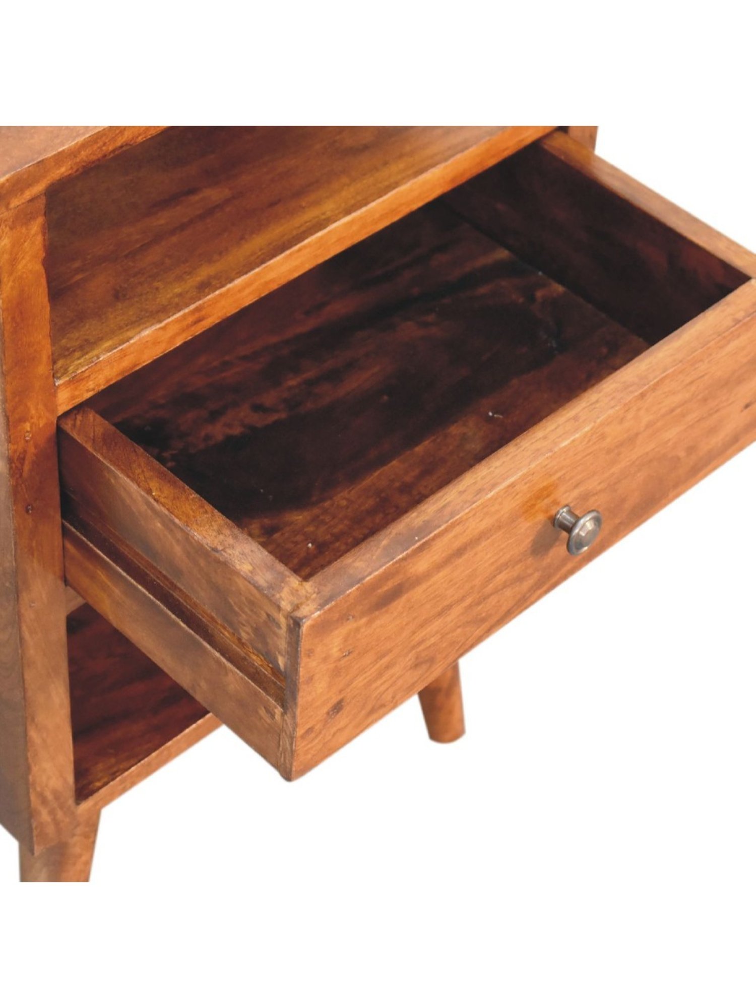 Ikiriya Avina Solid Dark Brown Wood End Table