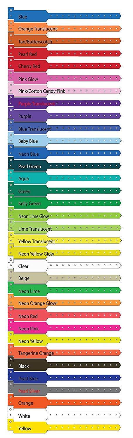 Wideface Vinyl Wristbands 500ct Cherry Red