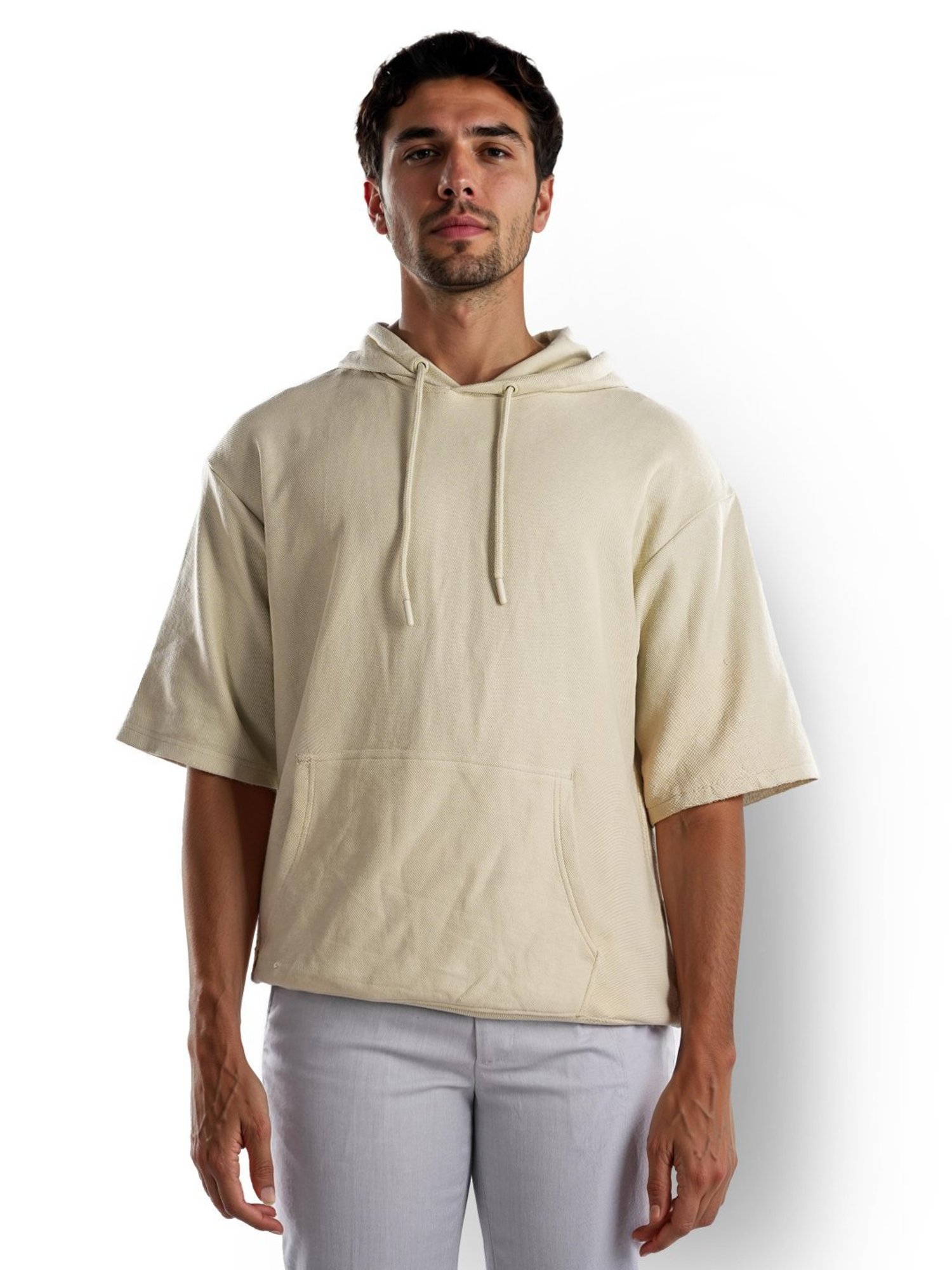 Celio* Light Olive Regular Fit Hooded Sweatshirt