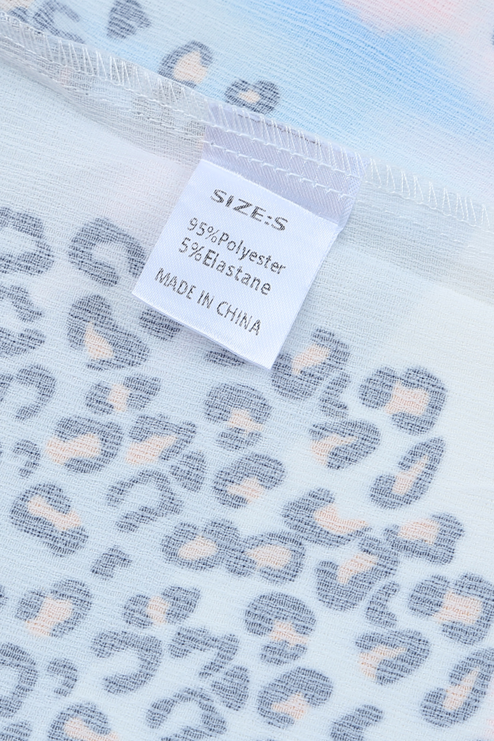 One World Apparel Jacquard Square Neck Short Sleeve Ivory Multi Floral Print Top