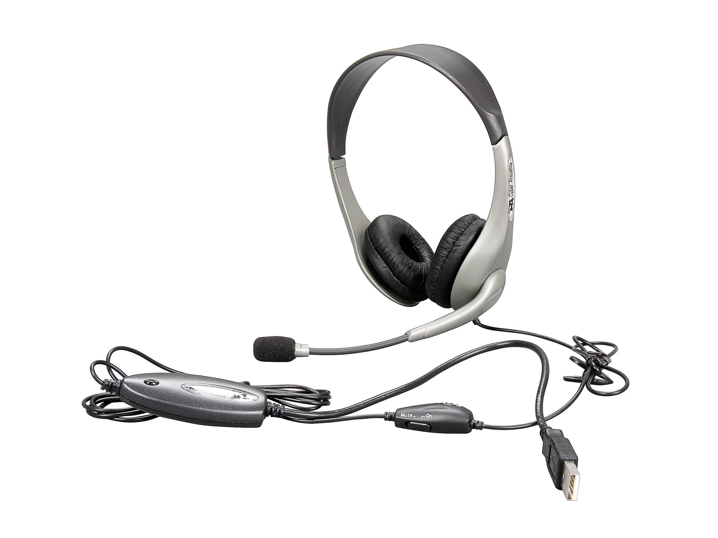 Cyber Acoustics AC851B Circumaural Stereo Headset & Boom Mic