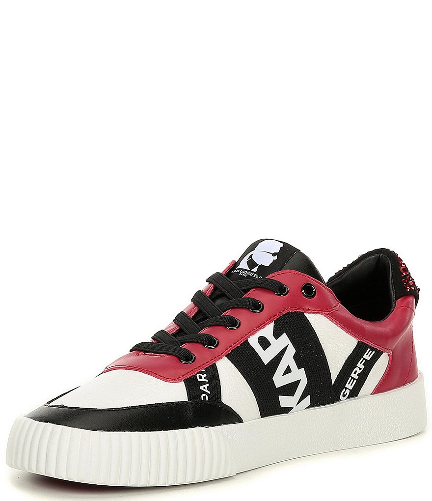 KARL LAGERFELD PARIS Jaylee Logo Printed Lace-Up Sneakers