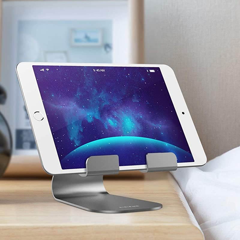 Adjustable Tablet Stand  Heavy Duty Desktop Stand Holder Dock Compatible with Tablets Such as iPad Pro 97 105129 Air Mini 4 3 2 Kindle Fire Tab EReader and More 413 Gun Metal