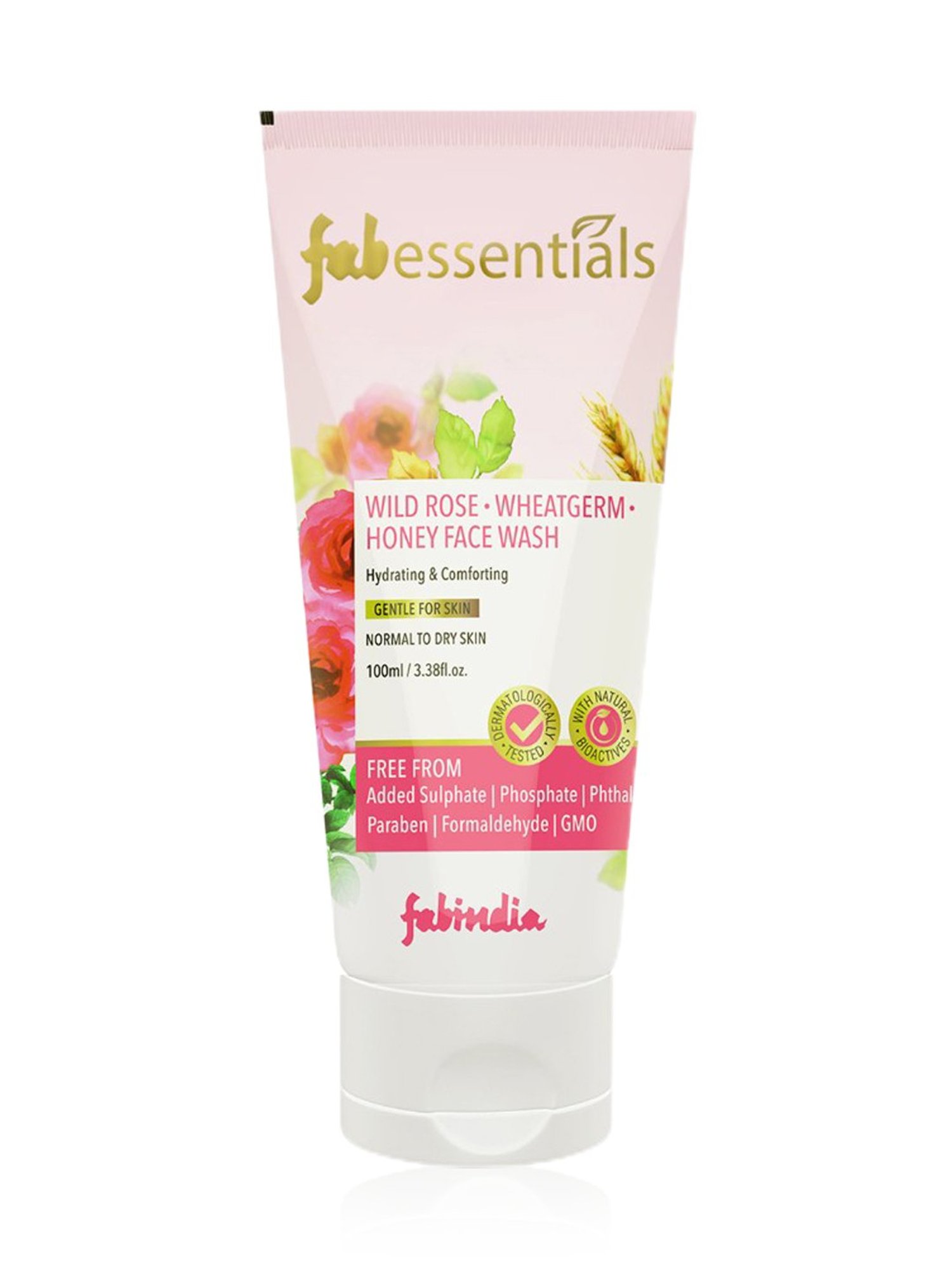 Fabessentials Wild Rose, Wheatgerm & Honey Face Wash - 100 ml