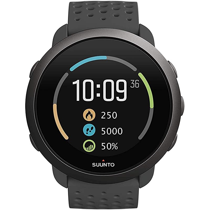 Suunto 3 New Edition Fitness Tracker Multisport Watch with Heart Rate Monitor, All Black with  Power Pack Bundle